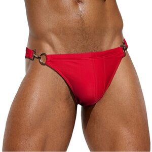 Men's Red Swim Briefs